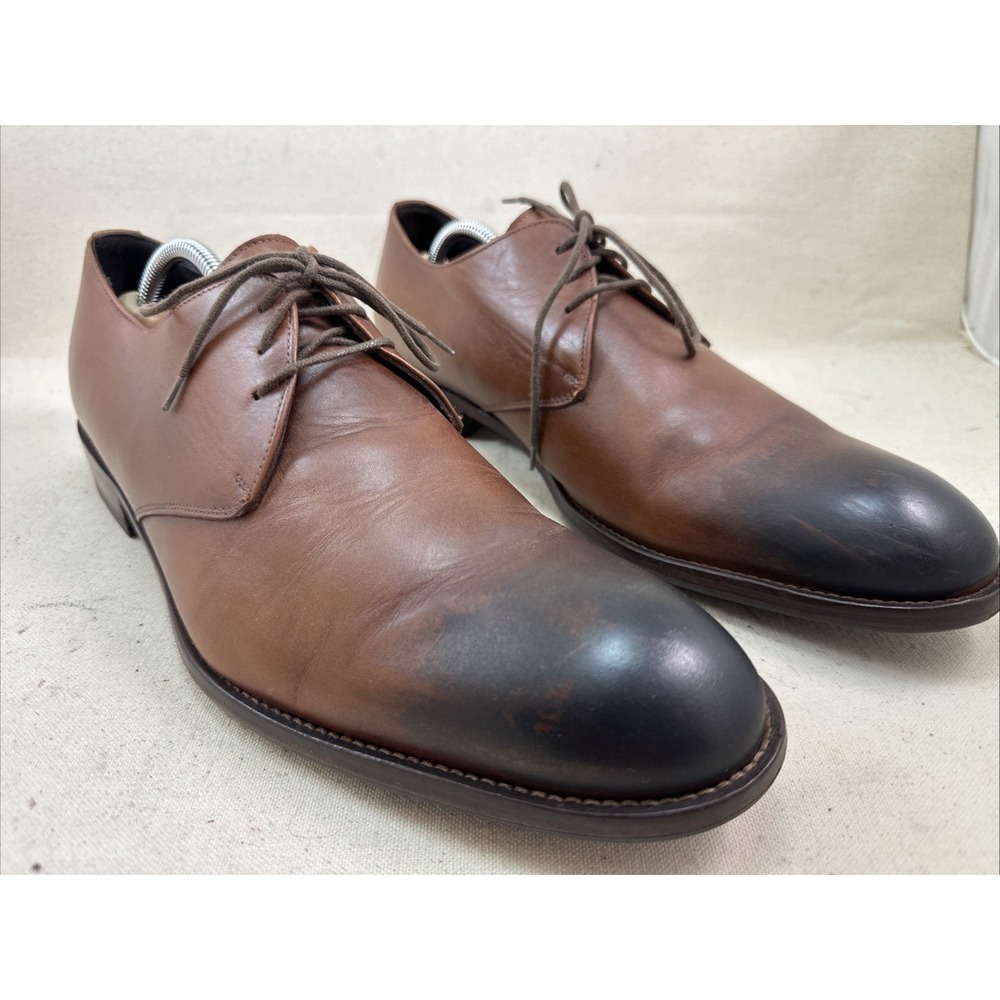 To Boot New York Adam Derrick Men's Brown Leather Derby Shoes Sz 11.5 Made Italy
